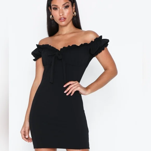bodycon milkmaid dress Black Velvet Milkmaid Dress  Ragstock